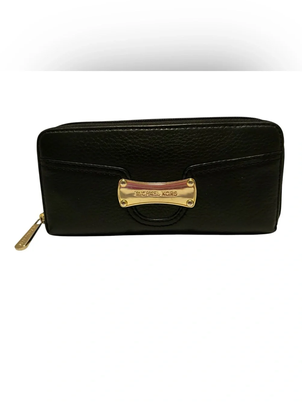 Michael Kors Saratoga Pebble Leather Zip Around Continental Wallet